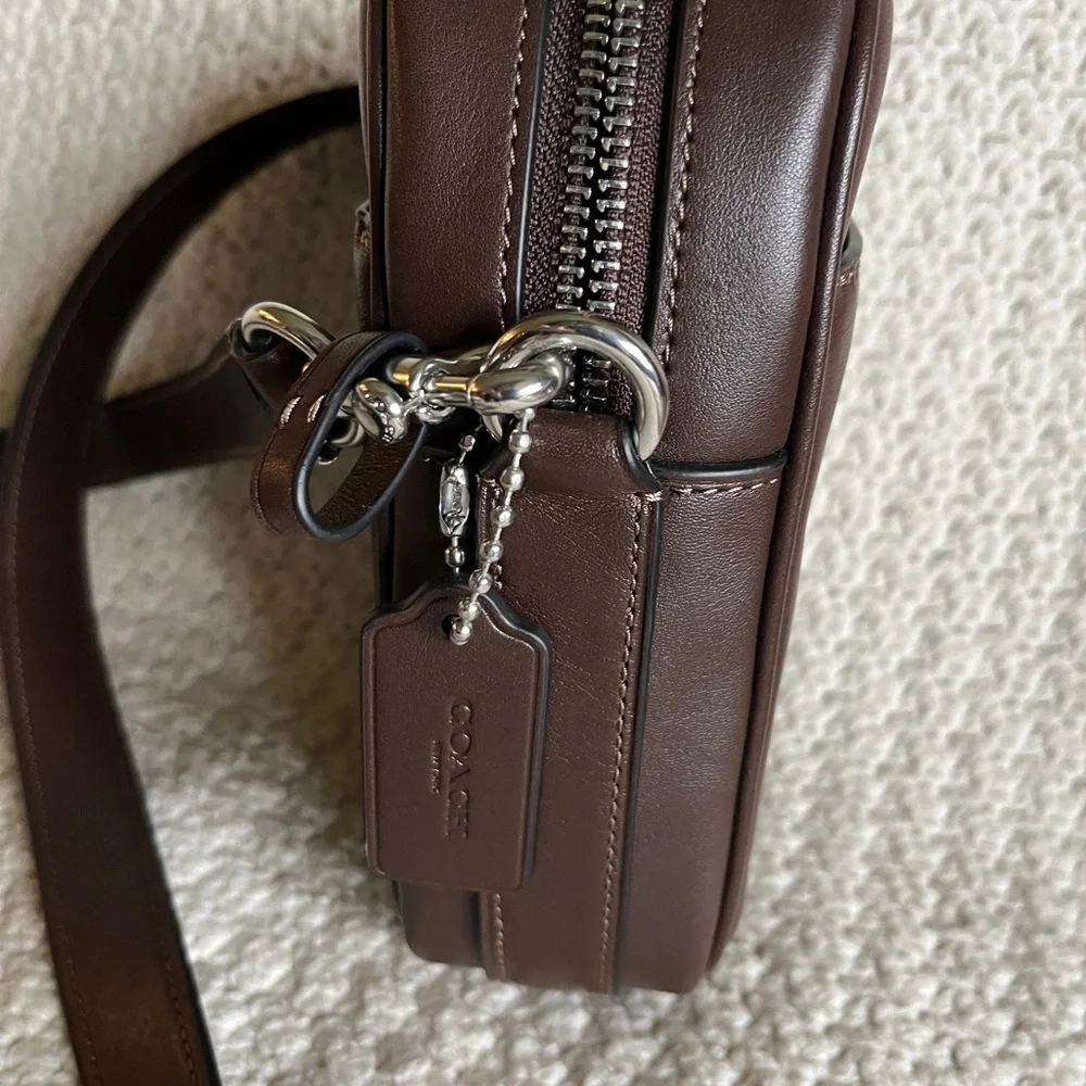 Coach Leather Messenger Crossbody Hitch F2461-CW451 - Picture 4 of 5